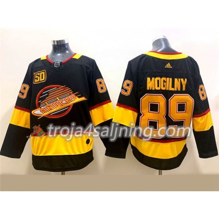 Vancouver Canucks tröja Alexander Mogilny 89 Flying Skate 50th Anniversary 2019-2020 Adidas Svart Authentic - NHL Tröjor Herr